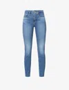 Good American Good Legs Skinny High-rise Organic Cotton-blend Denim Jeans In Blue655