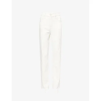 Good American Womens Good Icon Straight-leg Stretch-woven Jeans Cloud White001