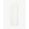 Good American Womens Scuba Wide-leg Stretch-woven Jogging Bottoms Cloud White001