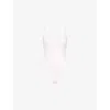 Good American Womens Cotton Candy Pink003 Modern Scuba Stretch-woven Bodysuit Xl
