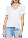 Good American Heritage V-neck Cotton T-shirt In White