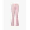 Good American Womens Good Standard Flared-leg High-rise Stretch-denim Jeans Flamingo003