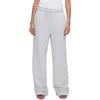 Good American Good Cotton Blend Wide Leg Joggers In Grey