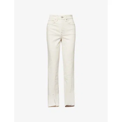 Good American Womens Pearl001 Good Boy Straight-leg High-rise Jeans