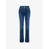 Good American Womens Indigo511 Good Classic Bootcut Stretch-denim Blend Jeans In Blue