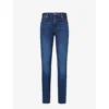 Good American Womens Blue866 Good Legs Skinny-leg Mid-rise Cropped Stretch-denim Jeans In Blue866