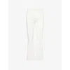 Good American Womens Cloud White001 Good Standard Kick-flare High-rise Stretch-denim Jeans