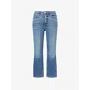 Good American Womens Indigo1014 Good Standard Kick Flared Stretch-denim Blend Jeans
