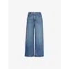 Good American Good Waist Palazzo Crop Jeans Indigo338 In Indigo737
