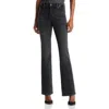 Good American Womens High Rise Denim Bootcut Jeans In Black