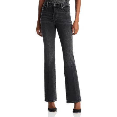 Good American Womens High Rise Denim Bootcut Jeans In Black