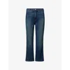 Good American Womens Indigo1147 Good Standard Kick Flared Stretch-denim Blend Jeans In Blue