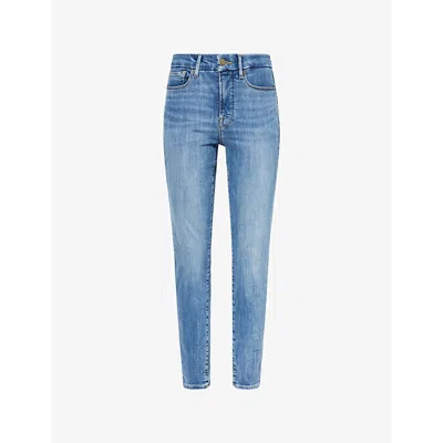 Good American Womens Indigo1154 Good Legs Skinny Stretch-denim Jeans In Blue