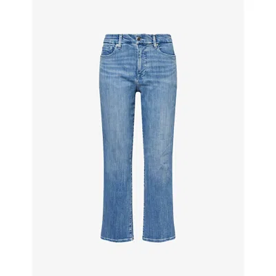 Good American Womens Indigo1154 Good Legs Straight-leg Stretch-denim Jeans In Blue