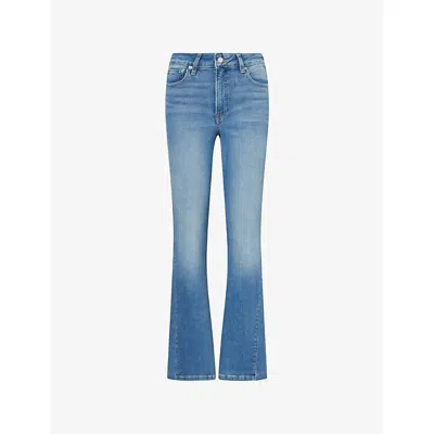 Good American Womens Indigo1238 Slim-fit Bootcut Denim Jeans In Blue