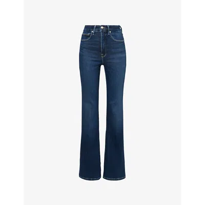 Good American Womens  Good Classic Bootcut High-rise Stretch-denim Jeans In Indigo572