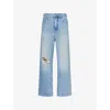 Good American Womens Good Standard Baggy Low-rise Denim Jeans Indigo886 In Blue