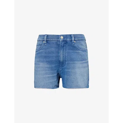 Good American Womens Jeanius Good 90s High-rise Cotton-jersey Shorts Indigo900