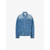 Good American Womens Indigo912 Barrel Relaxed-fit Denim Jacket Xs In Blue