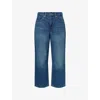 Good American Womens Indigo963 Good 90s Crop Relax Denim Jeans