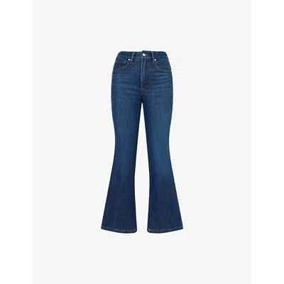 Good American Womens Good Legs Crop Mini Boot Stretch-denim Jeans Indigo977