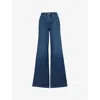 Good American Womens Indigo977 Good Waist Palazzo Stretch-denim Jeans In Indigo977