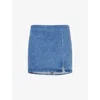 Good American Denim Mini Skirt In Indigoi771