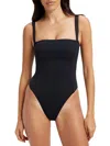 GOOD AMERICAN WOMENS LACE-UP BACK CORSET ONE-PIECE SWIMSUIT