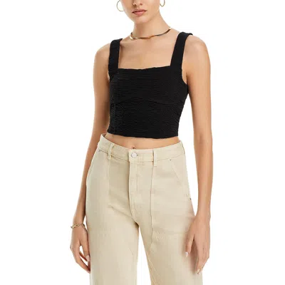 Good American Womens Square Neck Short Cropped In Black