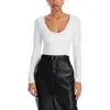 Good American Scoop Neck Bodysuit In White