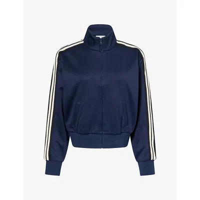 Good American Womens The Track Jacket New Navy002