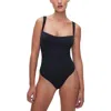 Good American Flexi Wire Cutout Scuba Thong Bodysuit In Black