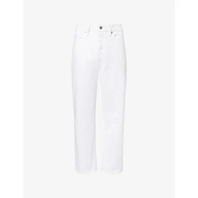 Good American Womens White001 Vintage Straight-leg Ankle Denim Jeans