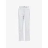 Good American Womens Good Curve Straight-leg Stretch-woven Jeans Winter Sky001 In Winter Sky001