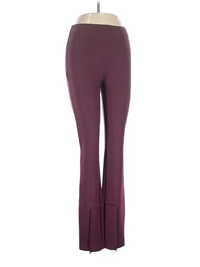 Pre-owned Good American Yoga Pants In Burgundy