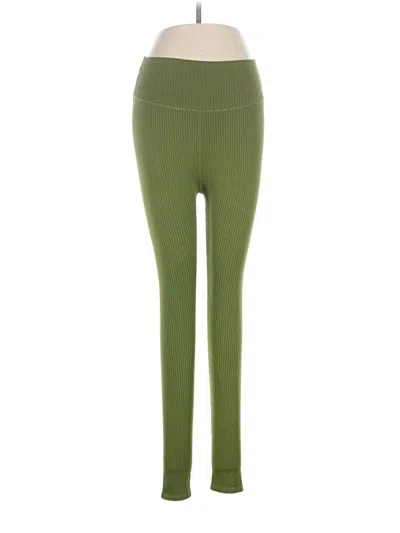 Pre-owned Good American Yoga Pants In Green