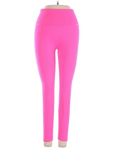 Pre-owned Good American Yoga Pants In Pink