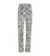 Good American Womens Cloud White Zebra002 Good Icon Straight-leg Stretch-denim Blend Jeans In Black