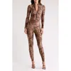 Good American Zip Jumpsuit In Wild Leopard003
