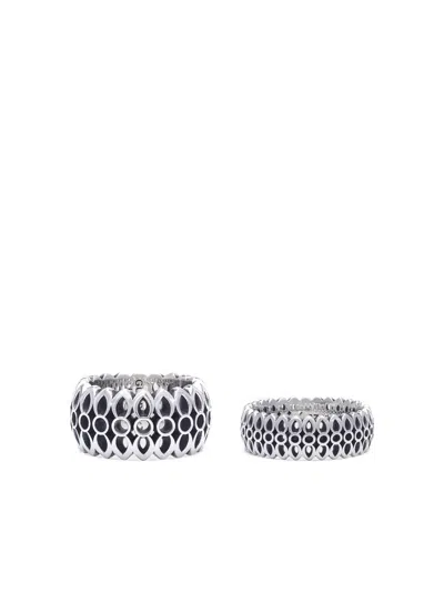 Good Art Hlywd Floral-pattern Sterling Silver Ring In Metallic