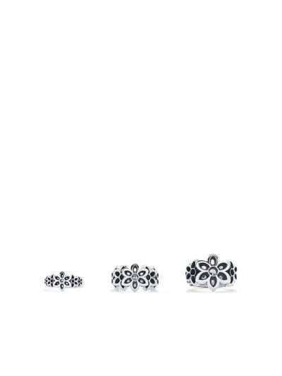 Good Art Hlywd Flower-embellished Sterling Silver Ring