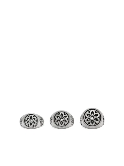 Good Art Hlywd Flower-motif Signet Ring In Silver
