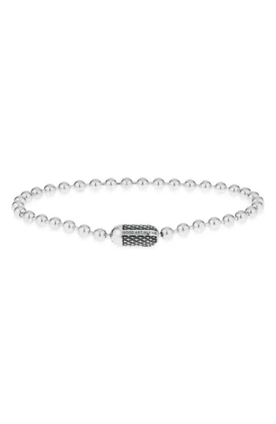 Good Art Hlywd Goosebumps Pop Lock Ball Chain Bracelet In Sterling Silver