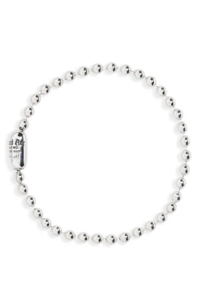 Good Art Hlywd Logo Pop Lock Ball Chain Bracelet In Silver