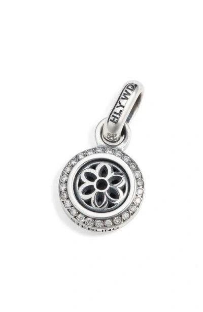 Good Art Hlywd Lotus Diamond Roselle Pendant In Metallic