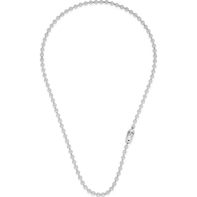 Good Art Hlywd Poplock Logo Ball Chain Necklace In Sterling Silver