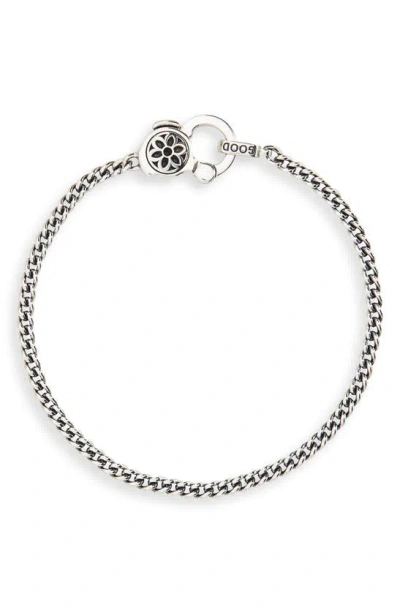Good Art Hlywd Rosette 4a Curb Chain Bracelet In Sterling Silver