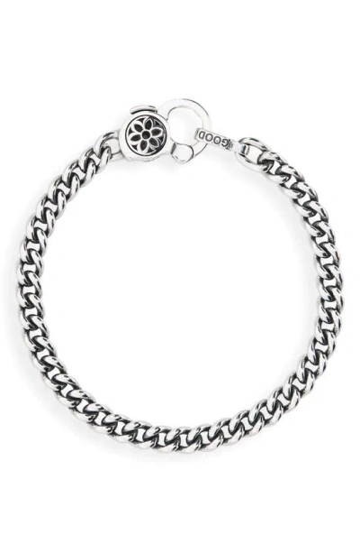 Good Art Hlywd Rosette Aa Curb Chain Bracelet In Sterling Silver