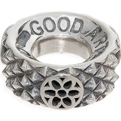 Good Art Hlywd Rosette Rondel Enhancer In Sterling Silver