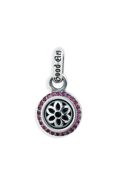 Good Art Hlywd Ruby Lotus Pendant In Metallic